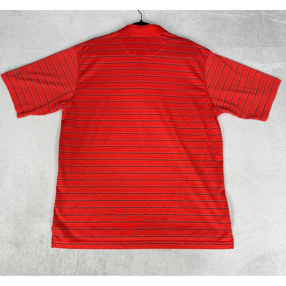 Jack Nicklaus Polo Shirt Mens XL Red Black Stripes Short Sleeve Golf Logo - Picture 5 of 11